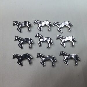 Vintage 90s Danforth Pewter Set Of 9 Horse Buttons